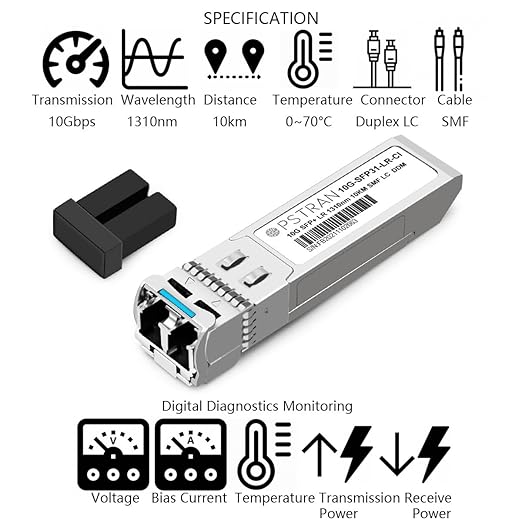 OPSTRAN 10GBASE-LR SFP+ Optical Transceiver Module Compatible with Extreme 10302 10GB-LR-SFPP 1310nm 10km DOM Duplex LC SMF