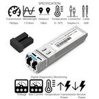 OPSTRAN 10GBASE-LR SFP+ Optical Transceiver Module Compatible with D-Link DEM-432XT DEM-432XT-DD 1310nm 10km DOM Duplex LC SMF