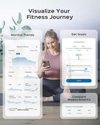 Smart Scale for Body Weight & Fat, 8-Electrode Full-Body Composition Scale with Handle Display, Dual-Frequency BIA, 28 Body Metrics, High Accuracy Digital Bathroom Scale, FSA&HSA Eligible