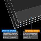 Dingelex Acrylic 8.5x11 Sign Holder Wall Mount,Clear Door Sign Holder Hanging Plastic Document Holder,Acrylic Wall Frame Plastic Wall Holders for Paper,12 Pack,No Drilling