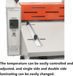 WYDDDARY 14.17"/360MM Electric Steel Roller Thermal Laminator with Slitting Cutter Hot Cold Roll Laminator Adjustable Temp 60-130℃ Electric Laminating Machine for Single/Double Sided Laminating 110V