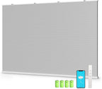 THIRDREALITY ZigBee Smart Blind Gen2, Motorized 100% Blackout Window Shades with Remote, Cordless Honeycomb Blinds, Automatic Height, C2 Rechargeable Batteries Powered, 68" W x 74" H Beige/White