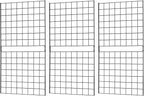 7RiversART Grid Wall Commercial Grade Grid Panels Heavy Duty Panel for Retail Display 2' W x 4' H, Black (Pack of 3) Portable