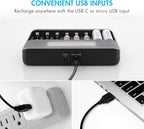 Tenergy TN480U 8 Bay LCD Display Fast Charger for NiMH/NiCD AA AAA Rechargeable Batteries and 8 Pack 2500mah AA Rechargeable Batteries