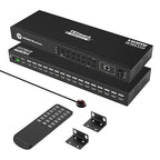TESmart 16×1 HDMI Switch 16 in 1 Out 4K HDMI Switcher with IR Remote 4K@60hz 16 Port HDMI Switch Box HDCP 2.2,Auto Switch,19-inch Rack-Ears Mount,LAN Port Control,Auto Scan Switch