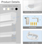 Tokblind Motorized Sheer Shade with Remote Control, Blackout Electric Roller Blinds Compatible with Alexa via Hub, Rechargeable Smart Window Shade Custom Size (Blackout Greyish White)