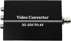 HDSUNWSTD HD 3G SDI to AV CVBS Video Converter Support 1080P L/R Audio Output SD-SDI HD-SDI Signal for TV