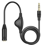 PChero 6.6 FT Extension Cable with Volume Control, 3.5mm Male to 3.5mm Female Audio Jack Extender Aux Extension Adapter Cord for Phone, Tablets, MP3 Players & More