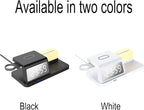 FJHBL Multi-Functional Wireless Charger with Clock -HT309(White), Alarm, Color-Switchable Night Light, 15W Wireless Charging, Compatible with Almost All Qi-Enabled Phones, Watches, and Earbuds.
