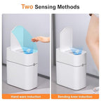 MUEE Automatic Motion Sensor Bathroom Trash Can with Lid, 3 Gallon Smart Garbage Can, Touchless Trash Can Slim Small Trash Bin Waterproof Waste Basket for Toilet Bedroom Office Kitchen Living Room RV