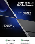 EVICIV Portable Monitor Touchscreen 15.6”, 125% sRGB 1080P IPS 10-Point Touch Screen Monitor, VESA & Case, HDMI USB C, Ultra-Thin Travel Second Screen for Laptop, Computer, Game Consoles