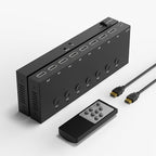 7 HDMI Converter with 4k@60Hz HDMI Switch & Infrared Remote Control - Ideal for Nintendo Switch/OLED/Xbox PS5/4/3 Blu-Ray Player Fire TV Stick Roku Apple TV Chromecast PC