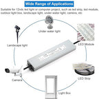 LED Power Supply 150 Watts LLTOP Waterproof IP67 LED Driver 100-264V AC to 12V DC 12.5A Low Voltage Transformer Converter Ultra Slim Power Adapter for Indoor Outdoor LED Lights