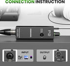 Riworal battey powered Portable Personal Amplifier Analog Headphone Amplifier Stereo Headphone Earphone Amp Volume Control Audio Booster with XLR and TRS Input 3.5mm Output Jack