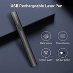 M Monoie Green Laser Pointer 1000ft Long Range, High Visibility Bright Beam, Metal Body Pen, for Teachers, Construction, Realtors, Presentations, Outdoor Use (Grey/Green Light)