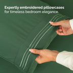 Split Head King Sheet Set – 4 Piece Flex Split Top King Sheets for Adjustable Beds - Fits 14” to 16" Mattress w/ Deep Pockets - Breathable & Cooling - Luxury Bedding and Wrinkle Free - Emerald Green