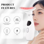 Sveekery Facial Sculptor with Red Light Therapy, Microcurrent & Vibration Massager, Portable Anti-Aging Device for Face and Neck Care, Wrinkle Reducer Face Lift Tool (White) – Valentine’s Gift