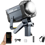 Video Light, COLBOR CL220M LITE 220W Continuous Output Lighting 2700-6500K CRI96+ 10,800Lux at 3.3ft COB Studio Light with 7 Light Effects Bowens Mount APP, Video-Light-Studio-LED-Photography