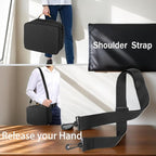 Extra Large Electronics Organizer Travel Case, Cable Organizer Bag with Shoulder Strap, Electronics Accessories Storage Double Layer Bags for Cord, Tablet, Headphone, Charger, Tools, DJ Gifts