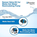 Watts Premier Replacement Sensor Valve Kit for 500800, 500805, HWRS-WH Watts Instant Hot Water Recirculation System, Two 12" Supply Lines, Two Reduced Fittings 1/2" FTP - 3/8" MPT, Two Mounting Screws