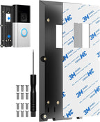 Baaletc No-Drill Ring Doorbell Mount - Adhesive Door Bracket Compatible with R-ing Video Doorbell 1/2/3/3 Plus/4/ (2020 Release) Wireless, Mounting Plate Holder Accessories for Houses