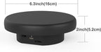 6.3 inch / 4.4LBS Load, 360 Degree Electronic Turntable Display Stand for Photography Products (16CM Black)