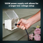 Philips Hue Outdoor 100W Power Supply Black - Connect Multiple Hue Outdoor Low Voltage Lights up to Total of 100W - 1 Pack - Requires Hue Bridge - Weatherproof
