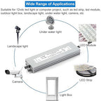 LLTOP LED Driver 100 Watts Waterproof IP67 Power Supply AC100-264V to 12V DC 8.3A Low Voltage Transformer Ultra Thin Adapter for Outdoor LED Lights, Computer Project