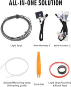 MAIMEIMI Ambient Light with Blind Spot Warning LED Compatible for Tesla Model Y (2020-2024) & 3 (2021-2023) AMD Interior Lights Strip for Tesla Custom Color Modes Neon Light Kit Plug-and-Play