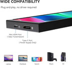 AISHICHEN 11.26" Mini Monitor FHD 1920x440 Small Wide Monitor for PC Case, LCD Screen IPS Display with HDMI & Type-C for Raspberry Pi Laptop CPU GPU Temperature Aida64 Monitoring