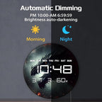 Timethink 12 Inch Evil Dragon LED Digital Wall Clock Large Display, Dark Dungeon Dragon Lamp Electric Wall Clock Automatic Dimming, 12/24hr, Temperature, Date, Plug in LED for Man Cave Gothic Decor