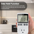KETOTEK Watt Meter Power Meter Plug Electricity Usage Monitor, Energy Monitor with Backlight, Kilowatt Meter Socket Outlet, Voltage Amps Power Consumption Meter, Overload Protection