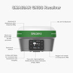 SMA60 AR Visual Photogrammetry RTK GNSS Survey System | Dual Cameras for AR Stakeout & Image Measurement, OLED Display, 60° Tilt, IP68, 4G UHF WiFi Bluetooth, High Precision Land Survey Equipment