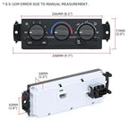 Front Climate Control Module Panel for GMC Sierra Chevy Silverado 1999-2002 599-266/15054697/ 15753264/19244873/ 9361355 Heater A/C Control Switch Air Conditioning Climate Control Module
