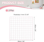 PATIKIL 24"x24" Wire Grid Panel, 2 Pack Board Photo Pictures Memo Display Grid Panels Hanging Organizer Wall Decorative Panel for Home Office Wedding, Pink