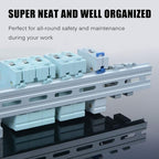 VAMRONE 20 Piece Aluminum DIN Rails, 4 Inches Long, 35mm Wide, 7.5mm High, Top Hat Slotted DIN Rail with RoHS, Extra Premium Screws Included for Hardware Components Mounting