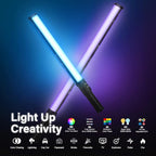 Mettlelite LS800P RGB Pixel LED Light Stick, Handheld Full Color RGBWW Continuous Output 3.2 ft with APP Control, 2800K-8000K, Customizable Pixel Light Effect, CRI97+ TLCI98+ Rechargeable Video Light