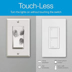 Lutron Caseta Original Smart Switch with Wallplate (Lutron Smart Hub Required), for LED Lights and Fans, 5 Amp, Single-Pole/3Way, Neutral Required, PDW-5ANS-WH-A, White