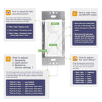 RAYZEEK 3 in 1 Motion Sensor Switch with Occupancy Sensor/Vacancy Sensor/Normal On-Off Switch Options,PIR Motion Activated Wall Sensor Switch for Indoor,PC Fireproof(10A, Ground Wire Version)