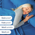 Full XL Bed Sheet Set - 4 Piece Extra Long Extended Full XL Sheets - Soft, Breathable & Cooling - Fits 8” to 16" Mattress w/ Deep Pockets - 54" x 80" - Easy-Fit, Wrinkle & Fade Resistant - Royal Blue