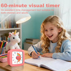 MEPHILIMIA Visual Timer for Children, 60 Minute Countdown for Classroom, Office, Kitchen, Desk, Kids Time Mana Gement Tools with Quiet Operation, Pomodoro Timer Rainbow Pattern