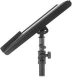 Rockville RLS68 Dual-Tray Laptop/Tablet Stand, Adjustable Height 30-51", Foldable, Portable, for DJs, Presenters, and Musicians