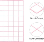 PATIKIL 12"x16" Wire Grid Panel, 2 Pack Board Photo Pictures Memo Display Grid Panels Hanging Organizer Wall Decorative Panel for Home Office Wedding, Pink