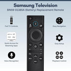 BN59-01385A Samsung TV Remote Control Replacement for Smart TV - Easy Setup, Universal Voice Remote, No Solarcell - Works with Samsung QLED, Frame, Crystal UHD, 4K, & LED Smart TVs