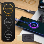 chenyang USB C Connector USB4 Type C 240W Power 40Gbps Data 8K Video Extension Connector Adapter for NS Phone Laptop