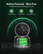 2.5K 4MP Pan/Tilt Security Camera Indoor with 6000mAh Battery, 5G&2.4G WiFi Camera for Home Security/Baby Monitor/Pet Wireless Surveillance Cam, Color Night Vision, AI Motion Detection, 2-Way Audio