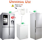 Fridge & Freezer Door Alarm with Delay When Left Open, 60sec, 120sec, 180sec Reminders, Refrigerator Door Chime (Pack 2).