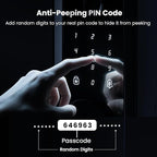 Keyless Entry Door Lock with 2 Knobs, Biquole Fingerprint Keypad Deadbolt, Smart Deadbolt for Front Door Lock Set, Auto Lock, One-time Codes, Easy to Install, App Control