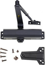 Boomerang Medium Duty Automatic Commercial Door Closer - D703 Hydraulic UL 3 hr. Fire Rated Closer, Surface-Mounted Size 3 for Home & Light Commercial Doors, Matte Black (US19)