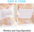 TENS Unit - Wireless Muscle Stimulator for Pain Relief, Dual Channel 16 Intensity Tens EMS Machine, LED-Display Rechargeable Cordless Portable Massager for Feet, Leg, Shoulder, Lower Back, Neck